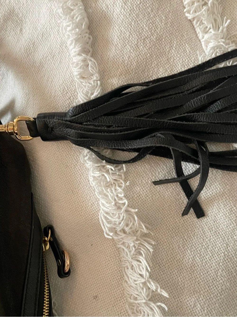 Kempton & Co satchel bag, black leather